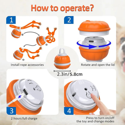 Professional Indoor Dog Training Rolling Ball Toy, Electric Pet Stimulation Device with Durable Bite-Resistant Design for Boredom Relief